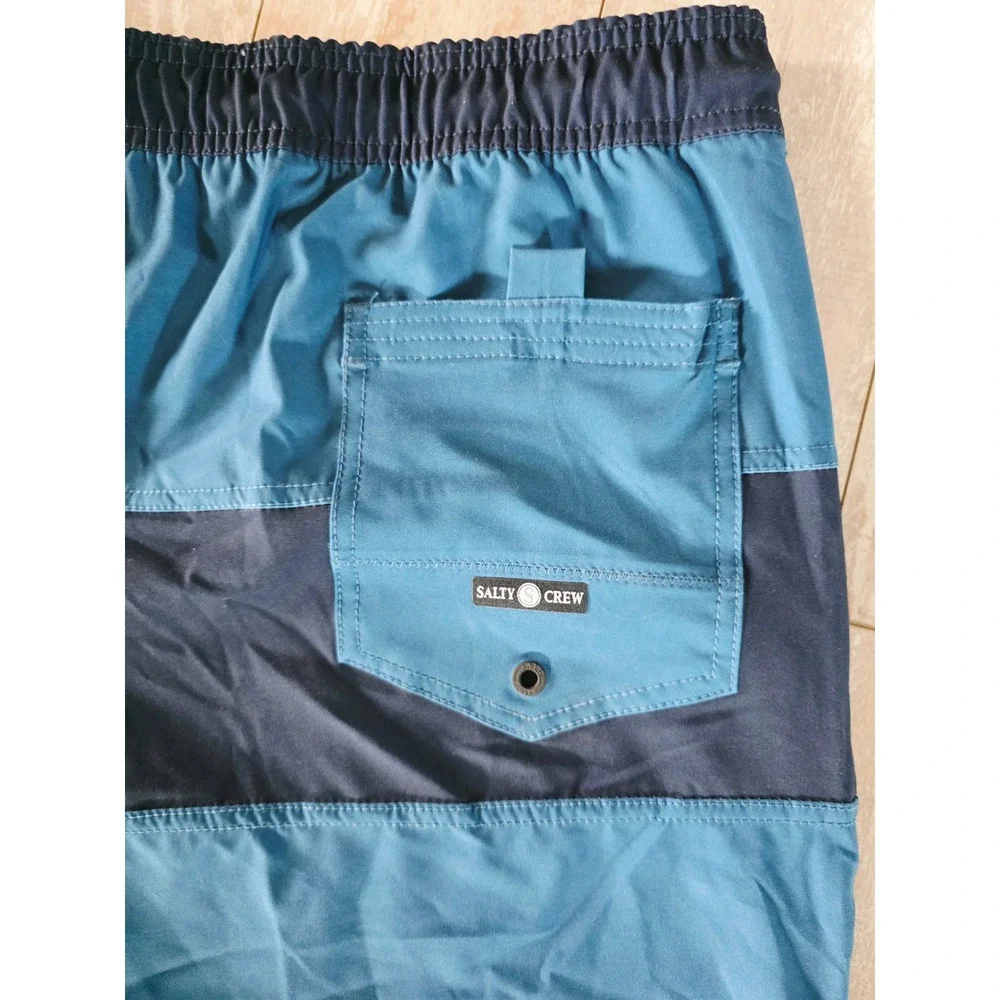 Salty Crew Mens 2XL Blue Colorblock Board Shorts Swim Trunks NWT